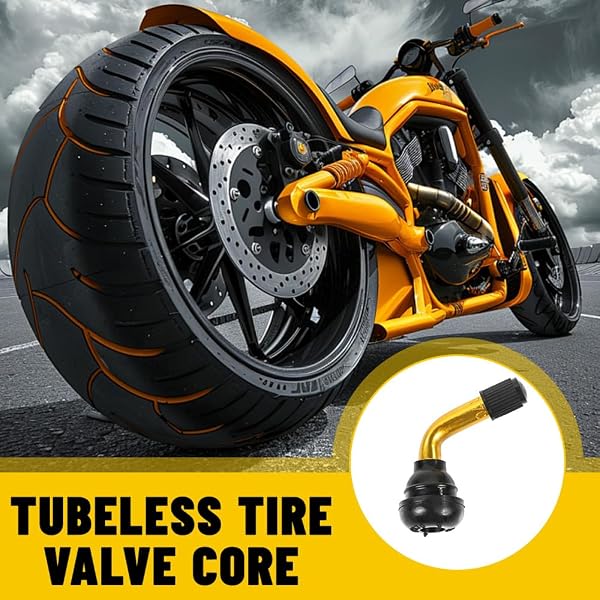 JRYXDS 4 Pezzi Valvole Pneumatici Tubeless In Ottone A 90°Valvola Pneumatici Tubeless Ottone Steli Delle Yalvole Per Pneumatici Di Moto, Auto E Biciclette - 5