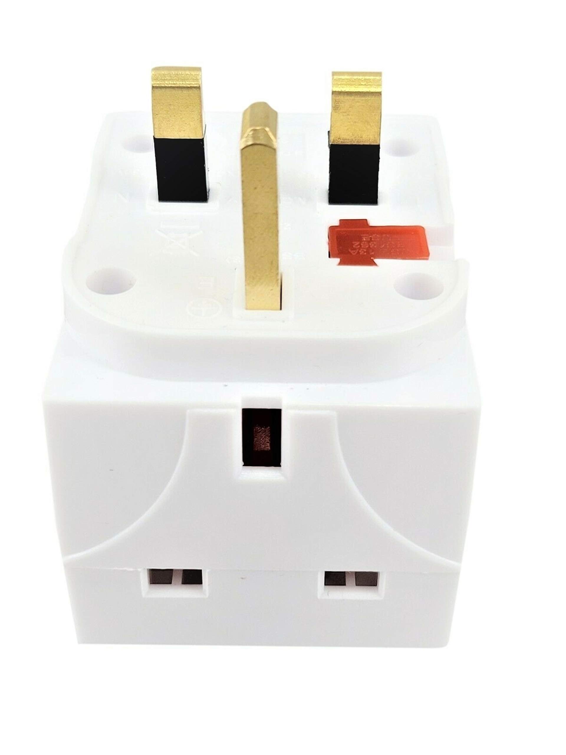 HomeBerg 3 Way Triple Plug Adaptor Multi Plugs Extension Sockets