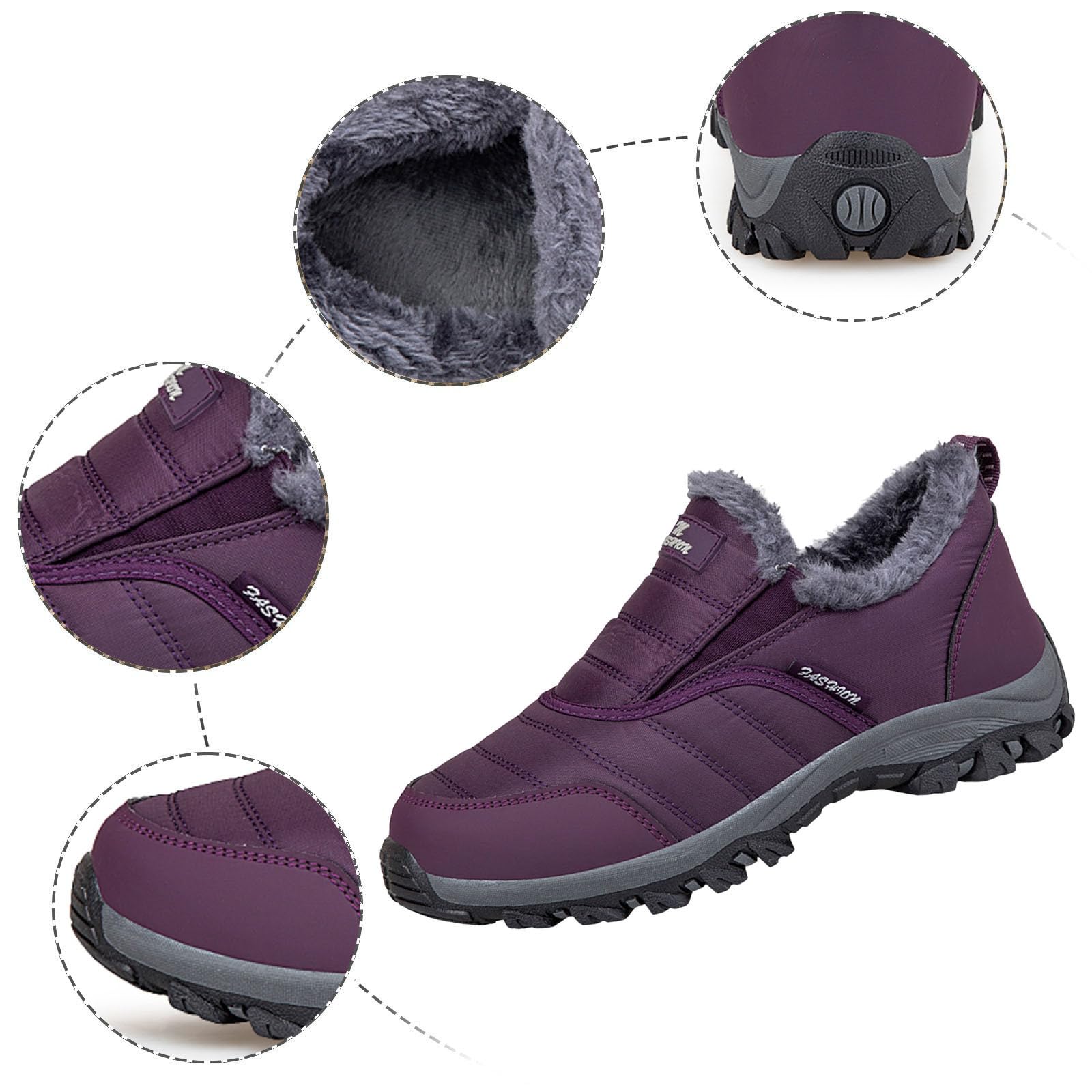 Scarponcino Bambino 2026 Stivali da Neve Donna Invernali Caldi e Ispessiti Stile Coppia Moda Semplice Comodo Fondo Spesso Slip On Scarpe Casual Pioggia
