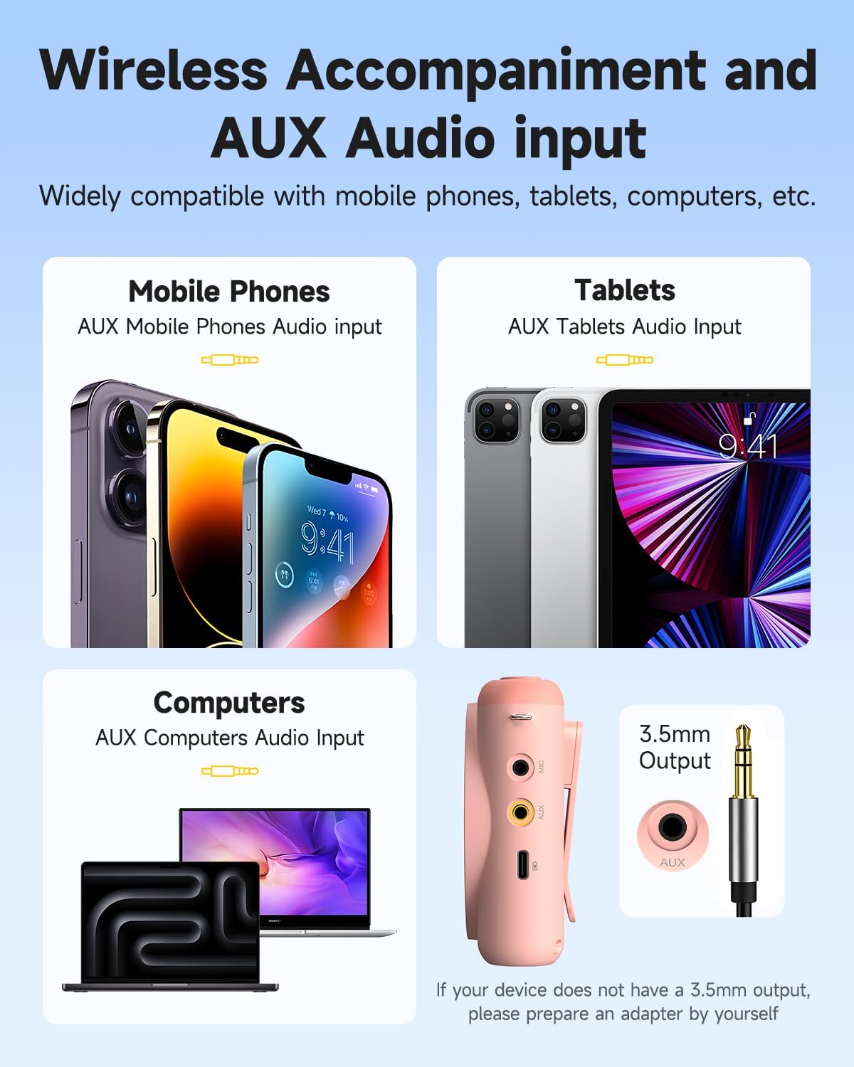 7RYMS WA1 Wireless Voice Amplifier with Headset Microphone for Teachers, Personal Power Amplifier with Noise Canceling, 164ft Range, 23H Working, Microphone Speaker for Teaching, Speech, Yoga(Pink) - Image 8