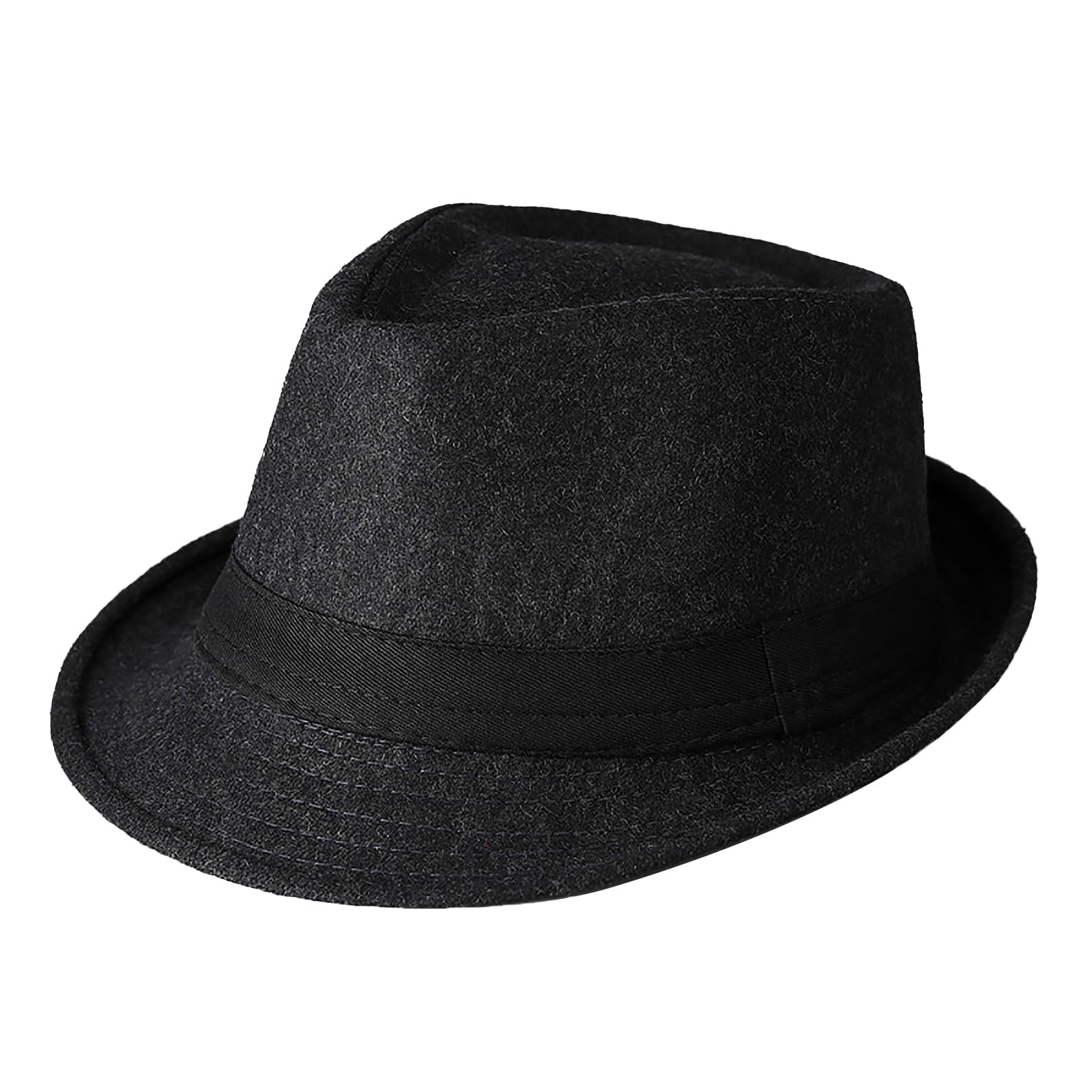 Men's Jazz Hat Cap Winter Fedora Hat Retro British Gentleman Hat Classic Bowler Hat Short Brim for Formal Occasions