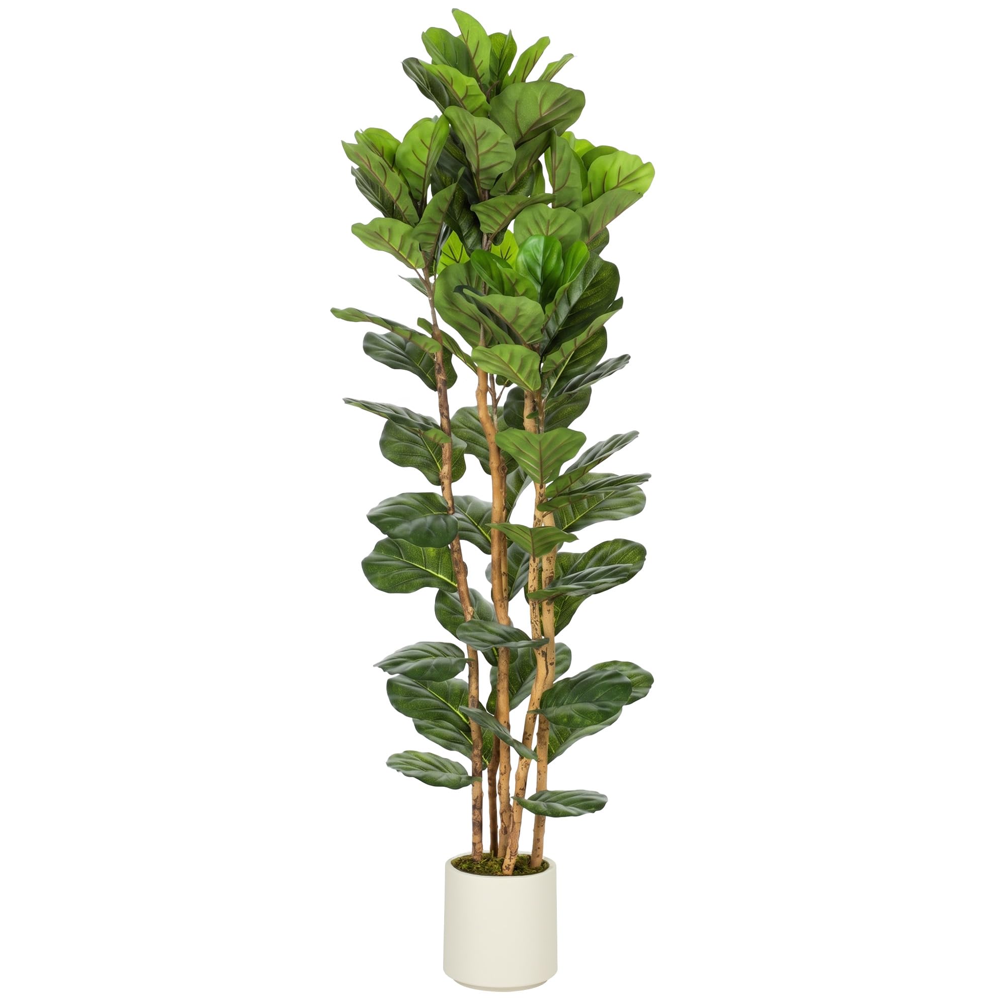 Homcom Green 180Cm Artificial Fiddle Leaf Fig Tree With 91 Leaves