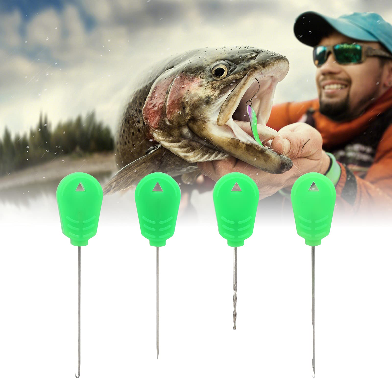 Kit De 8 Aiguilles à Appâts Pour Pêche - En Acier Inoxydable, Pour Enfiler Esches Facilement