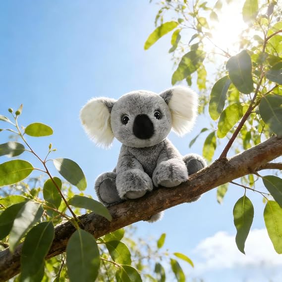 Cute Koala Stuffed Animal 8.5 inch Forest Wild Realistic Plush Toys Soft Plushies Huggable Dolls Birthday Gifts for Kids Adults