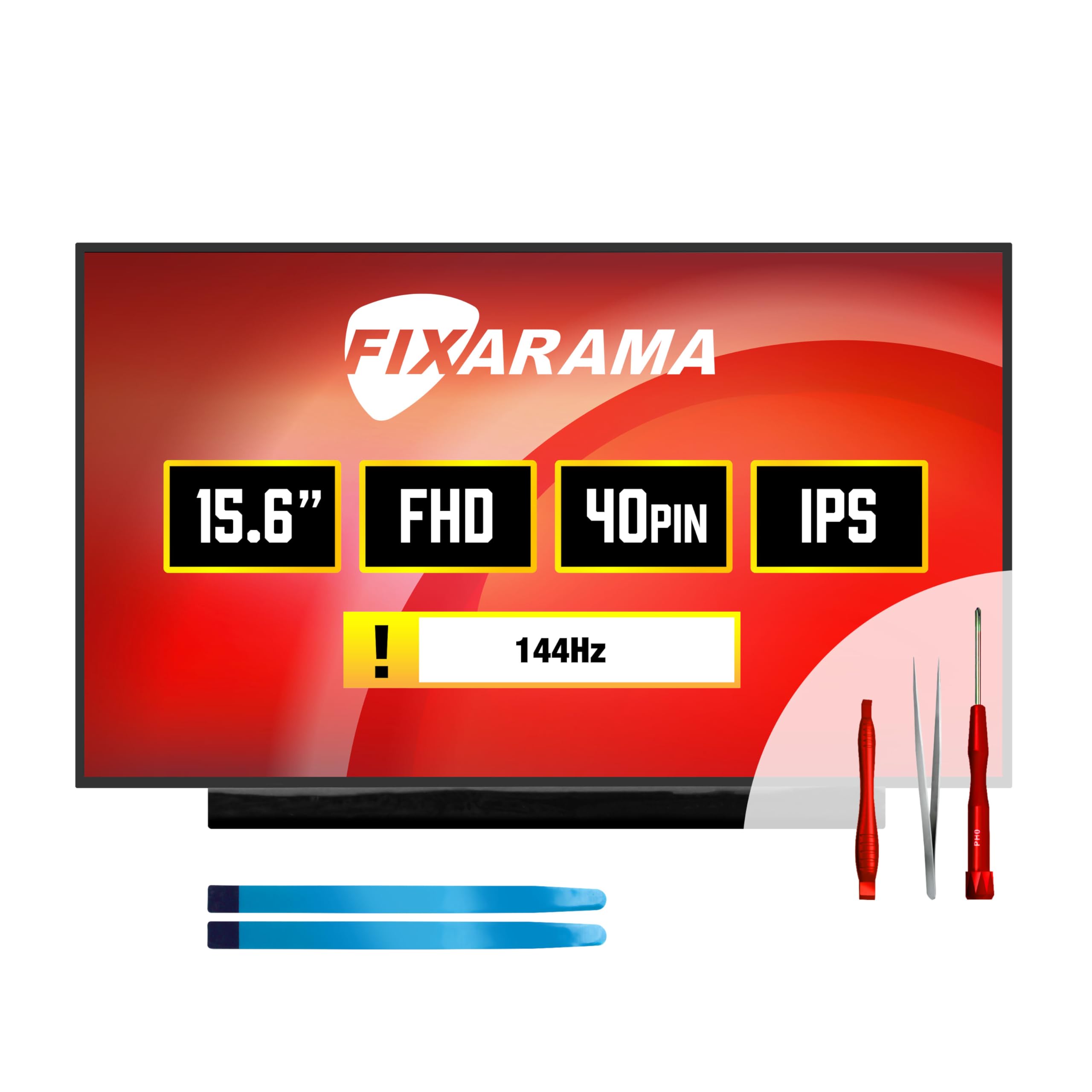 FIXARAMA Screen Replacement for Acer AN515-58-5046 AN515-58-525P Grade A+ 40pin 144Hz Matte FHD 1080p IPS 15.6" LED LCD Display with Tools Tape
