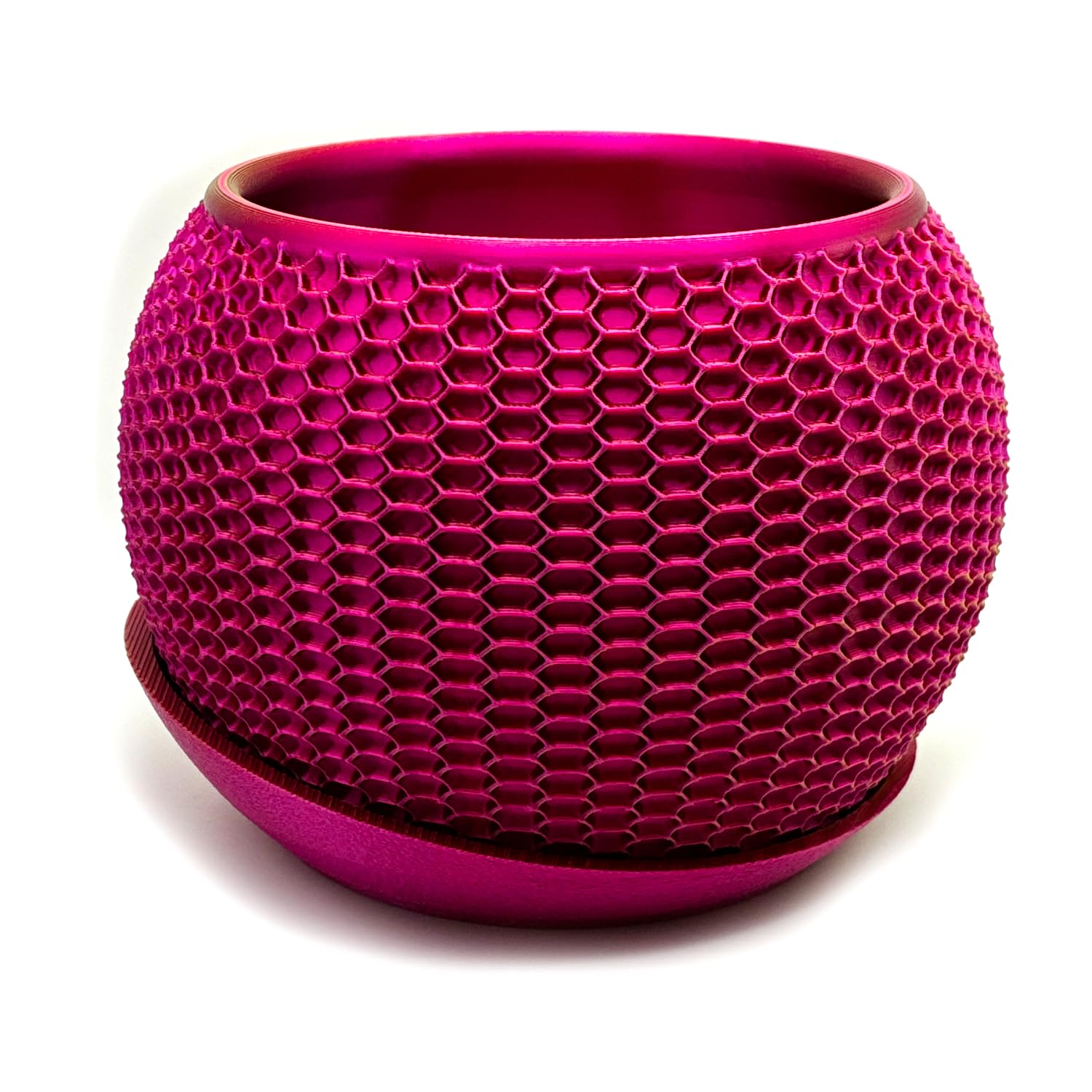 Househive Honeycomb Small Plant Pot (Green/Gold-Magenta) โ image 1