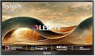 Outdoor TV, Smart QLED TV 43 inch, Weatherproof Outdoor TVs Support Google Assistant, 4K UHD, Wide Viewing Angle, IP55 Waterproof, 1000 Nits Partial Sun QLED Television(2024 Model)