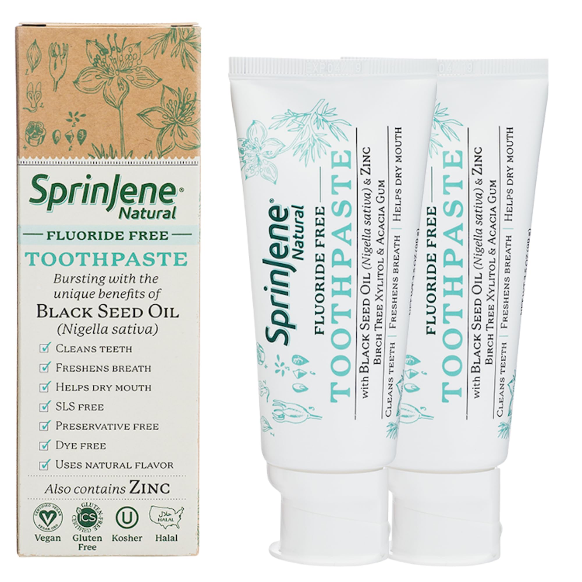 SprinJene Natural Toothpaste Clove & Mint