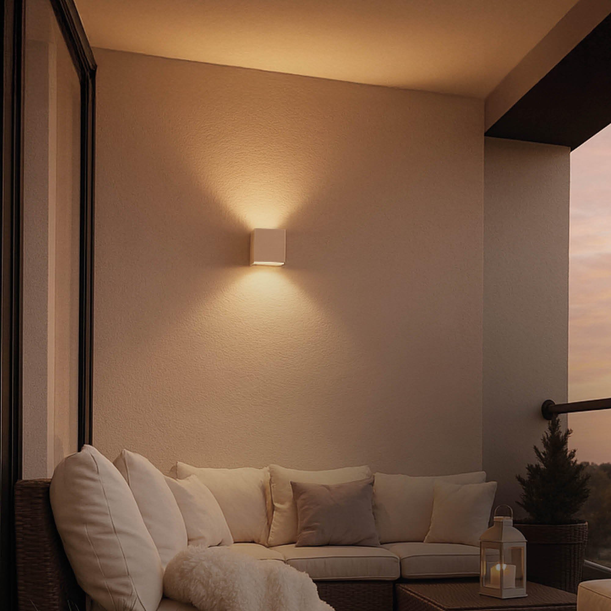 Ledvion - 4x Lámpara de Pared Recargable Beige USB con Sensor de Movimiento, 2700K, 170 Lúmenes, IP44, Batería de 4400mAh, Instalación Inalámbrica