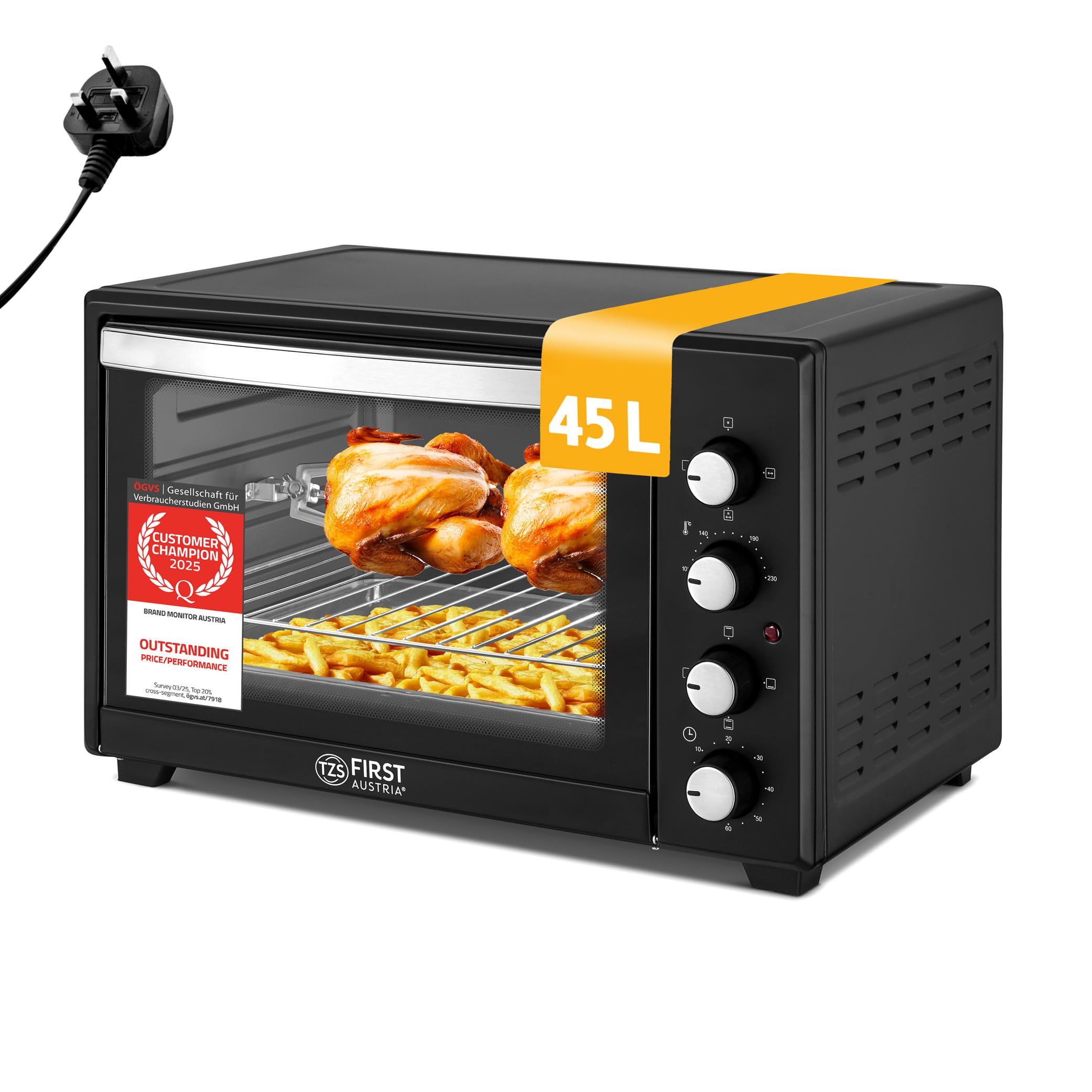 TZS First Austria ini Four Electrique 30L, 3200W, Four Posable à