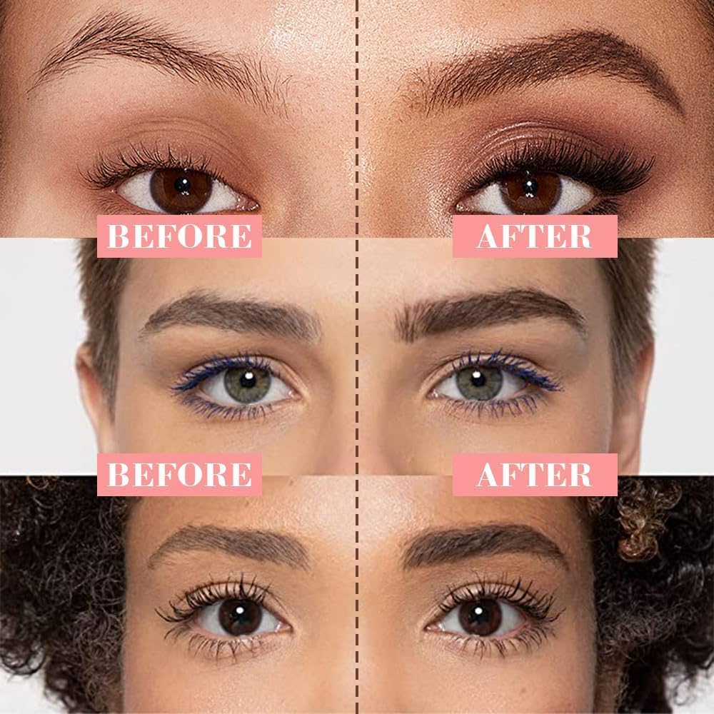 2025 Upgraded Magic Eyebrow Pencil - 3D Waterproof, Sweatproof & Long-Lasting All Day 4-Tip Microblading Brow Pen for Vivid & Hair-Like Brows Contouring & Precise Magic with 4 Fork (Dark Brown)