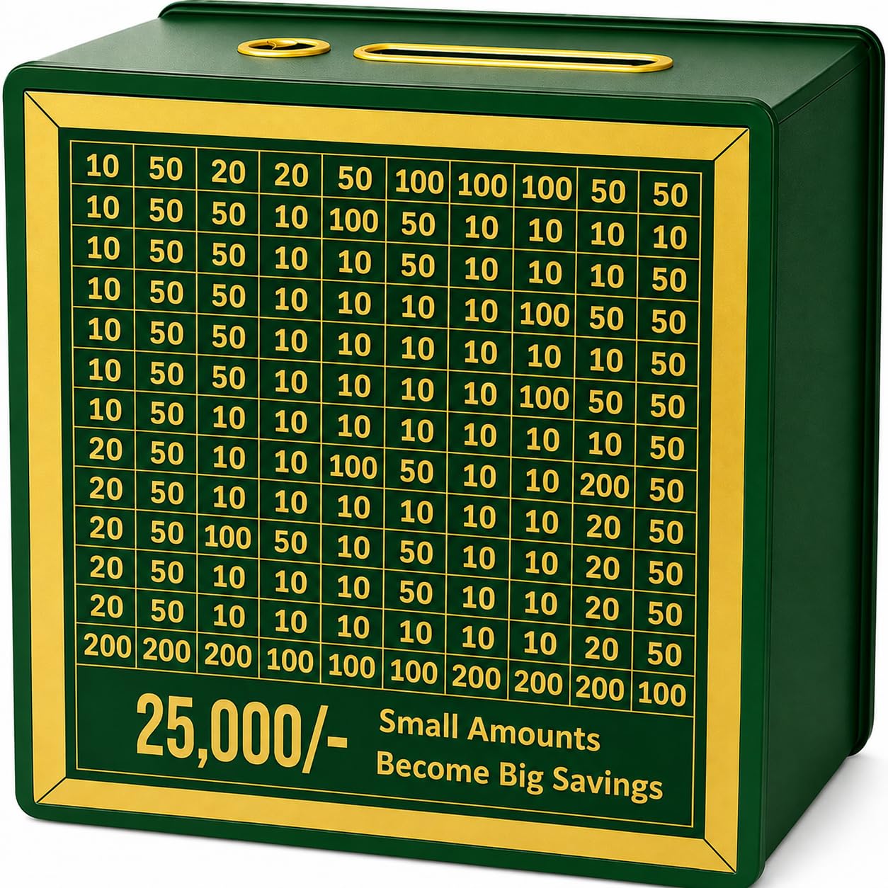 Premium Wooden Money Bank 25K with Lock – Note & Coin Saving Box for All Ages – Ideal for Cash, Coins, Donations & Home Decor (25K Money Box, 1, Count)-image-28