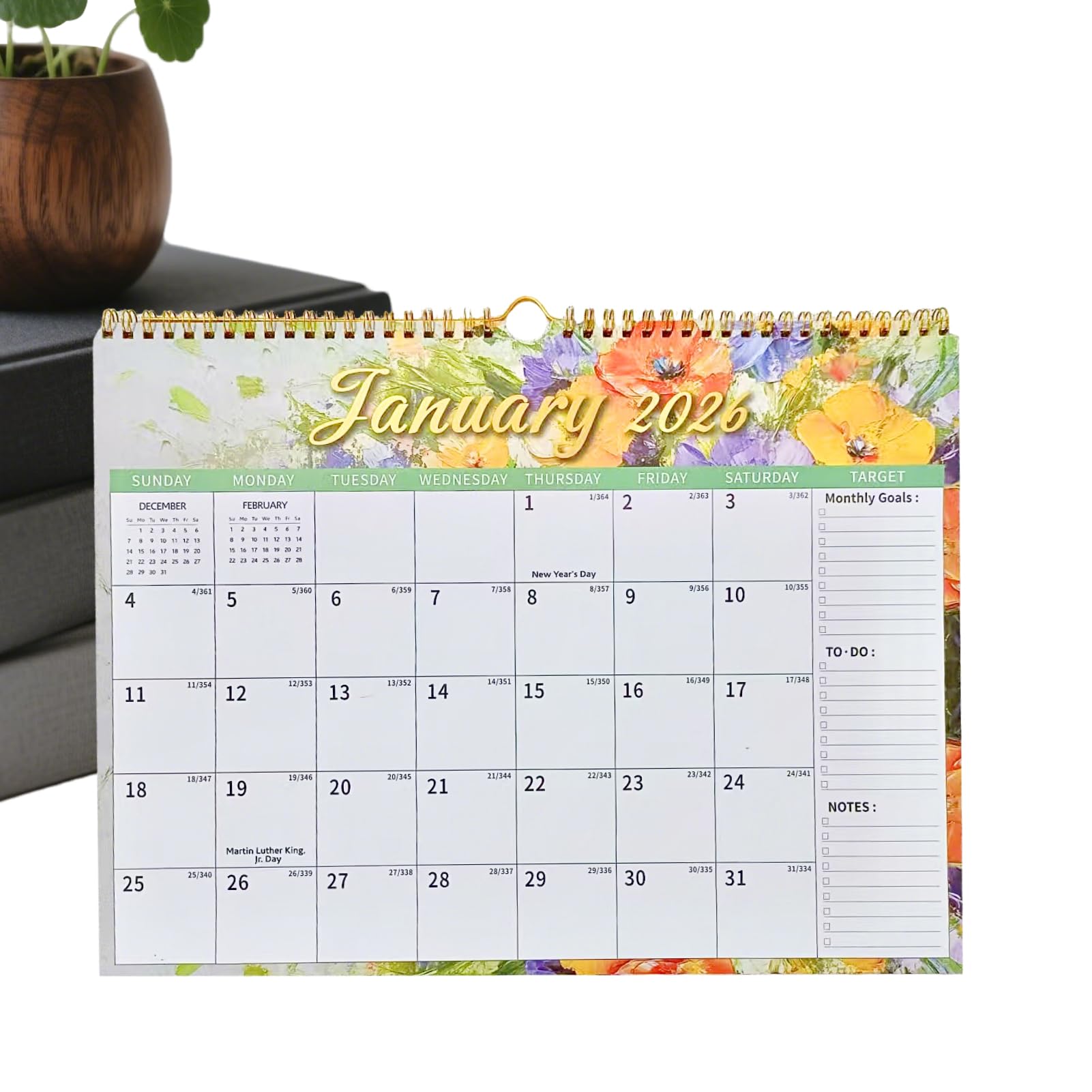 Calendrier Mural 2026-2027 (18 Mois) – Grand Format 36,5x29,5 Cm, Pour Planning Maison, Bureau, école