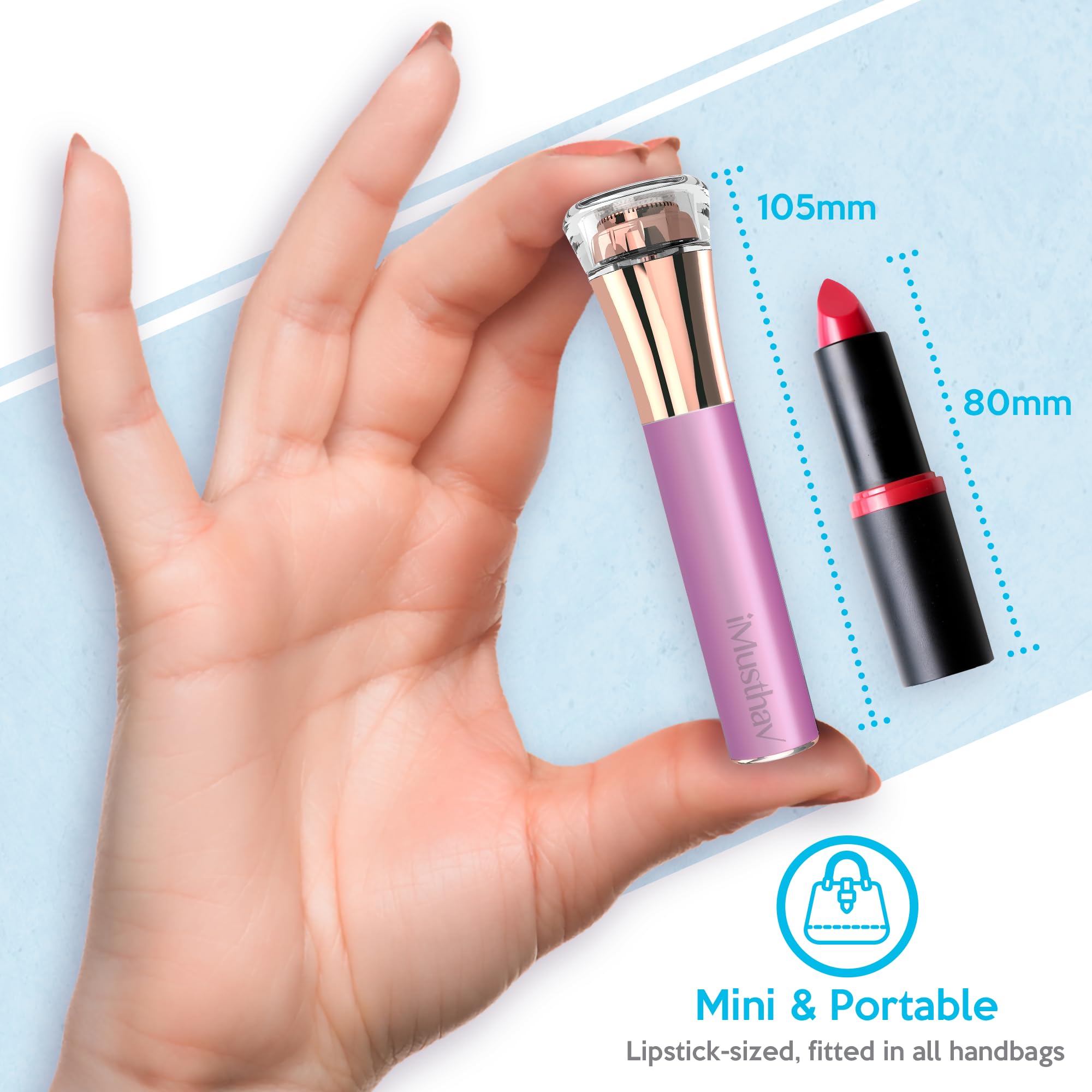 Professional Fast, Precise, Painless Facial Hair, Lips and Chin Remover for Women USB Rechargeable Facial Epilator - Image 3