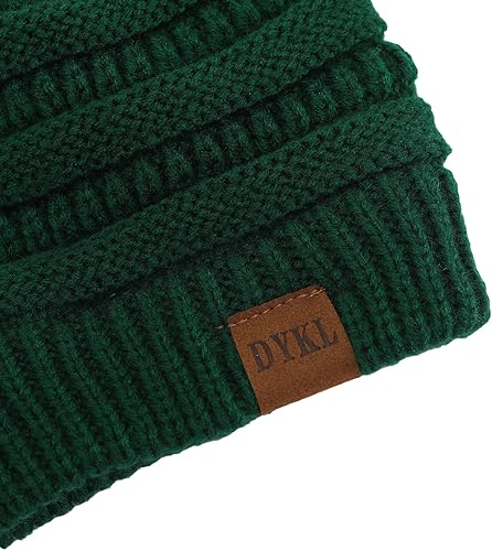 Miniatura 7 de DYKL Gorros de punto cálidos de invierno para niños y niñas, gorros suaves para bebés y niñas