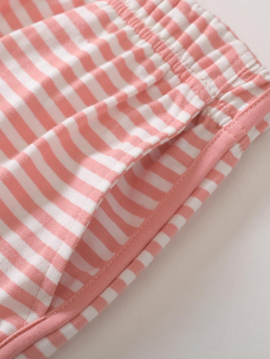 Latuza Women's Cotton Striped Pajama Set Shorts and T-Shirt Loungewear - Image 6