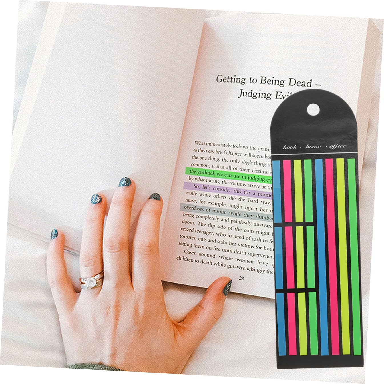 16stücke Fluoreszierende Haftstreifen Für Bücher Bunte Markierungsstreifen Für Effektive Seitenkennzeichnung Kurze Und Lange Index-tabs Für Schule Und Büro