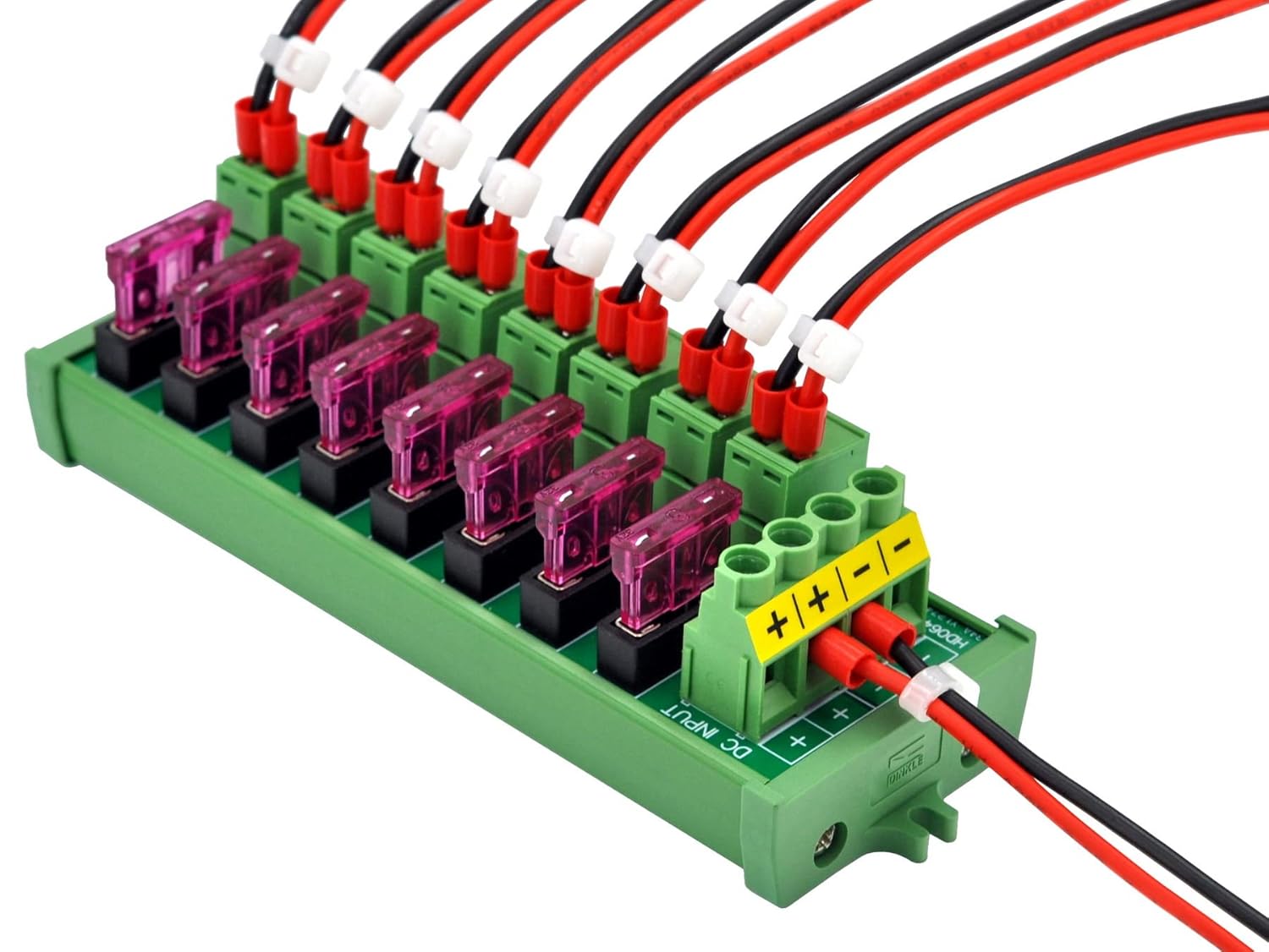 Screw Mount DC 5-32V 8 Channel Pluggable Top Wiring Terminal Block Power Distribution Fuse Module, HCDC HD064VP
