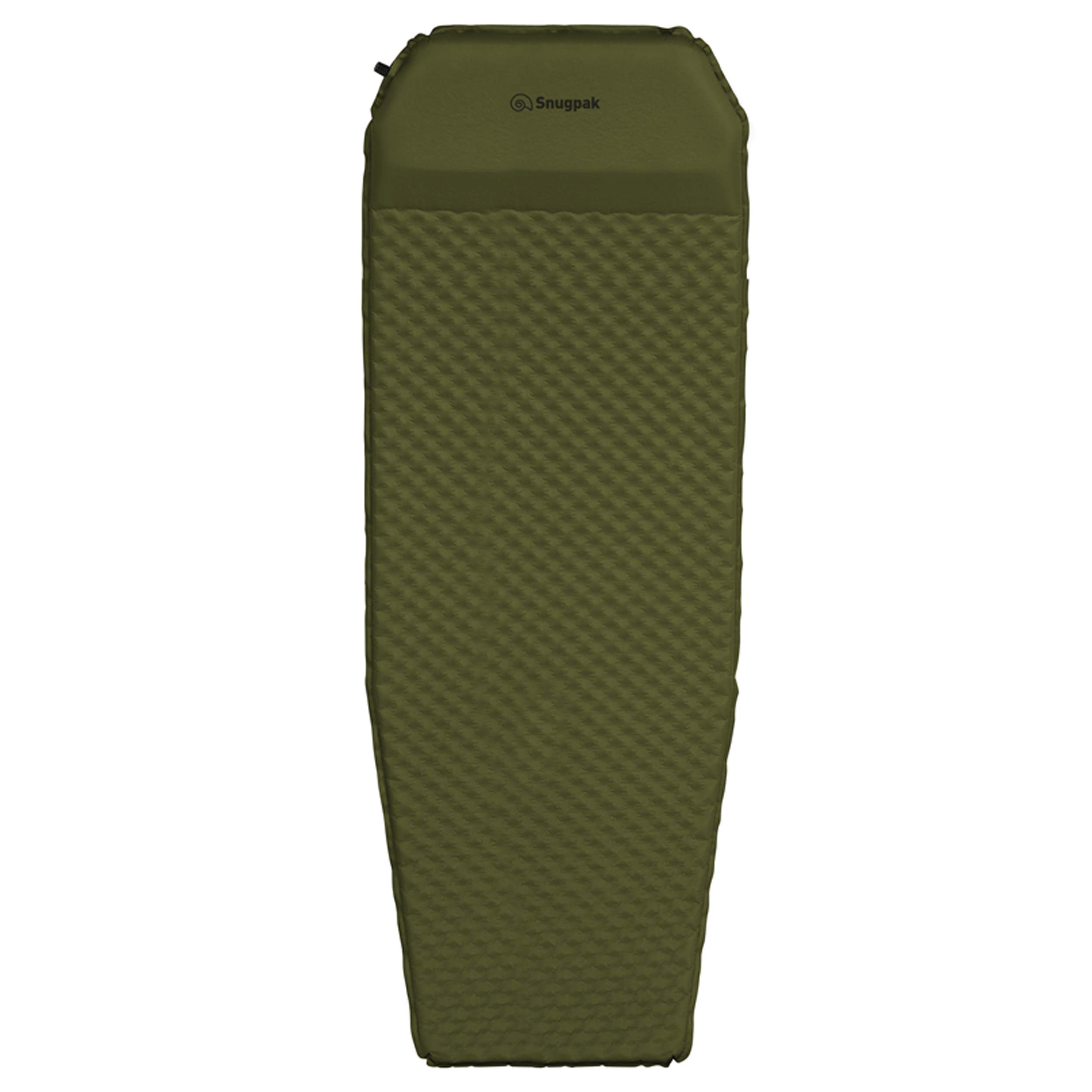 Snugpak Elite Oversized Self Inflating Mat with Built In Pillow and Non-Slip Bottom, Olive