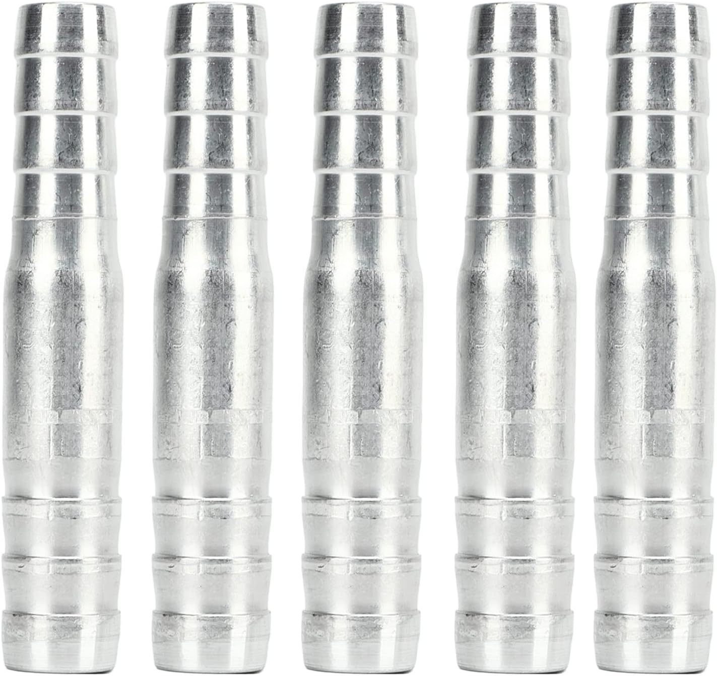 50 Pcs Air Conditioning Hose Barb Fitting Aluminum Pipe Connector Universal Fit for Car Truck Engineering Modification (12.5mm to 14mm Sleeve)