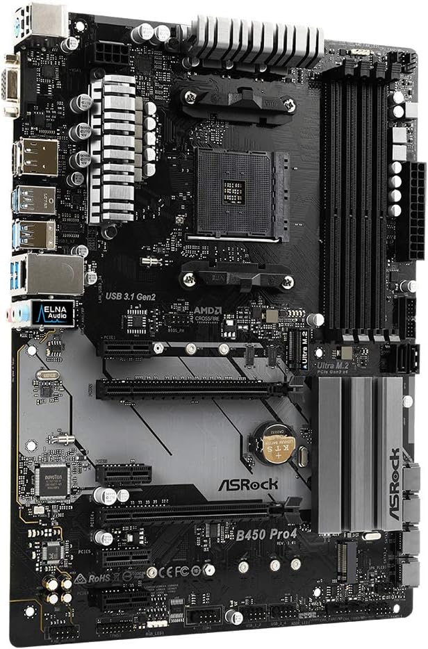 ASRock ATX Motherboard (B450 PRO4)