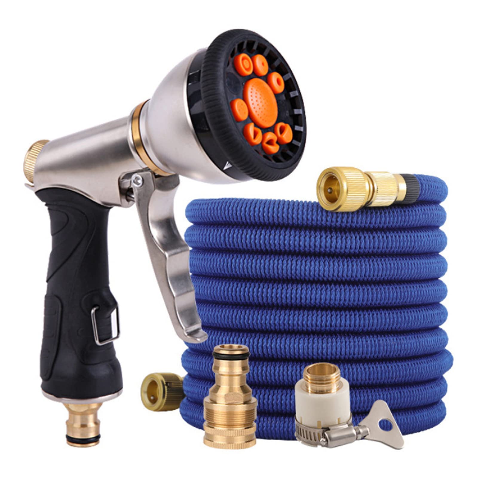 Expandable Garden Hose Pipe,100FT Hose Pipe,Garden Hose,Water Hose with Double Latex Core Pipe,Flexible Expanding Hose with 9 Function Spray Nozzle,Hose Pipe Brass Fittings for Garden Car Washing