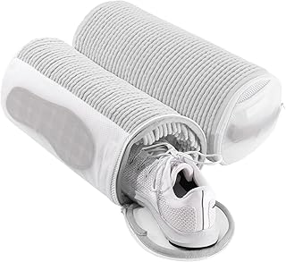 Teletrogyシューズ洗濯機バッグ メッシュポケット2つ付き ワンステップシューズランドリーバッグ 洗濯靴ひも インソール&靴下用 再利用可能なスニーカークリーニングバッグ 見えないジッパー 洗濯機乾燥機対応 (2個 Gery)