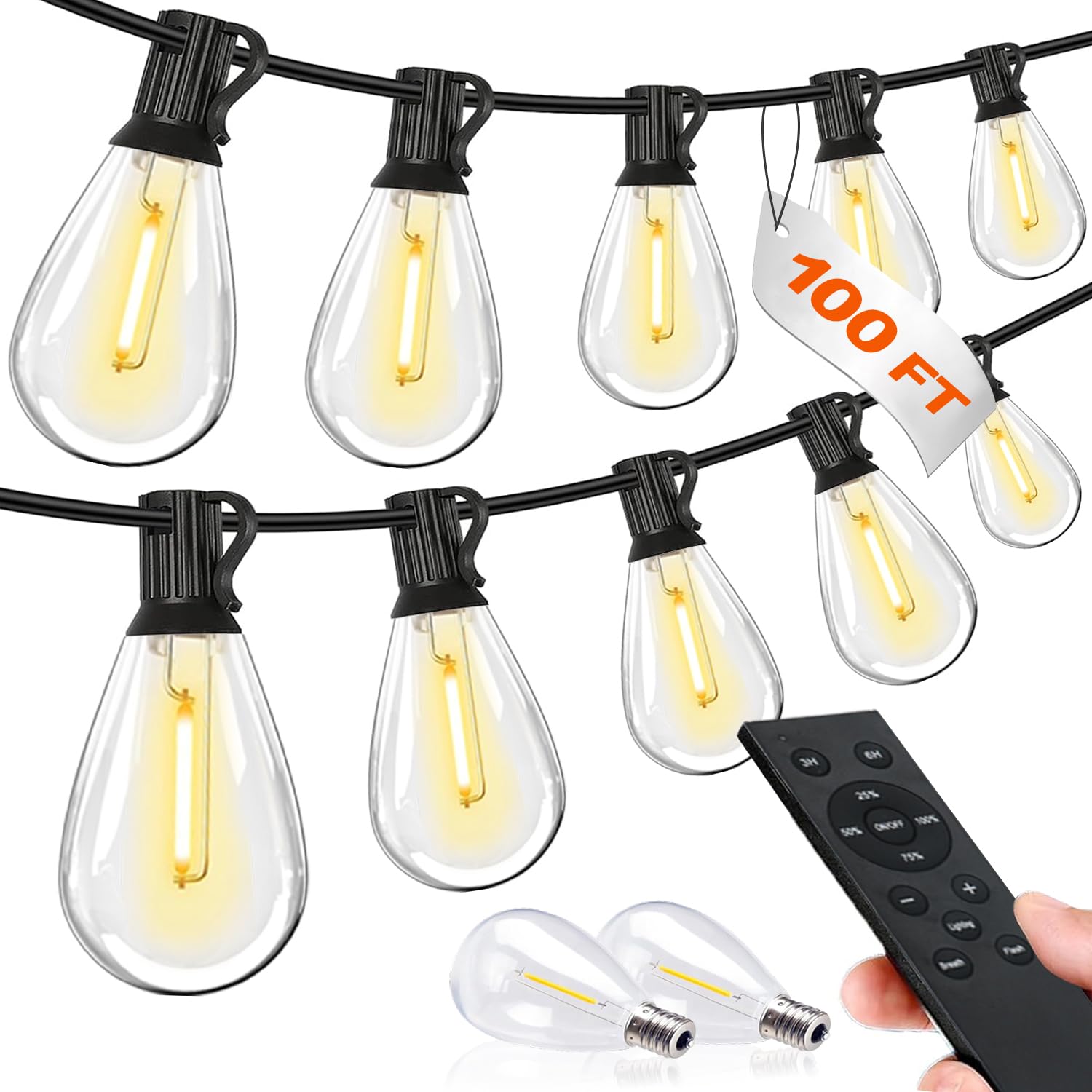 View 1 of ***SEE NOTES FOR DETAILS***
Tenmiro 100FT LED Outdoor String Lights with Remote