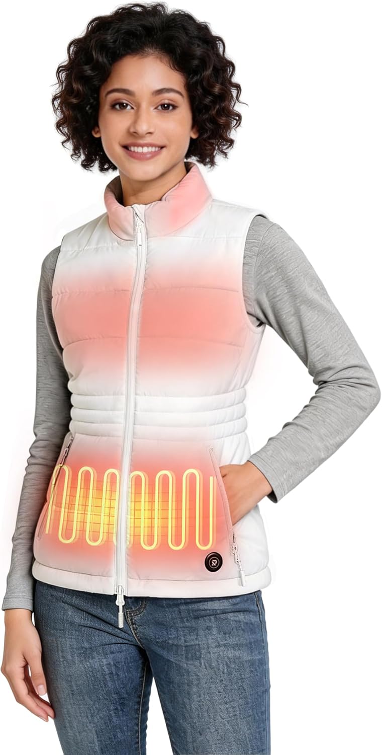 Heated Vest Womens [Waist-Defining] with Rechargeable Battery,Lightweight & Consistant Warmth Puffer Heating Vest