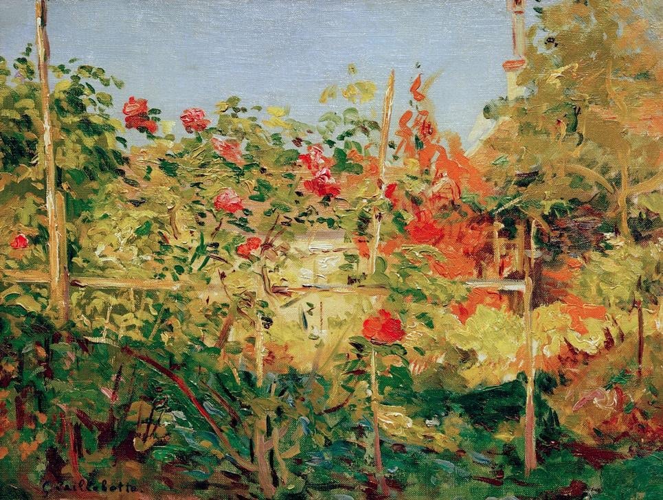 Jardin à Trouville de Gustave Caillebotte, grande toile murale pour salon lumineux