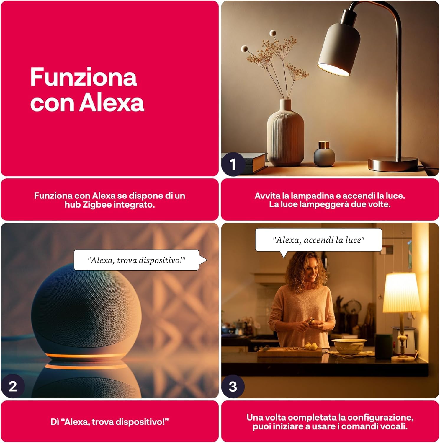 innr Lampadina Smart GU10 Zigbee, Funziona con Hue* e Alexa (Bridge Richiesto), Faretto Luce Bianca Calda e Fredda, Lampadine Dimmerabile, Lampadine LED, 470 lumen - 4 pezzi