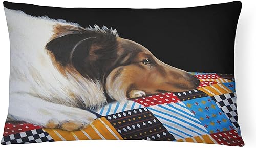 Miniatura 9 de Caroline's Treasures AMB1318PW1216 Almohada decorativa de tela de lona de husky siberiano de Navidad, lavable a máquina, almohada decorativa para