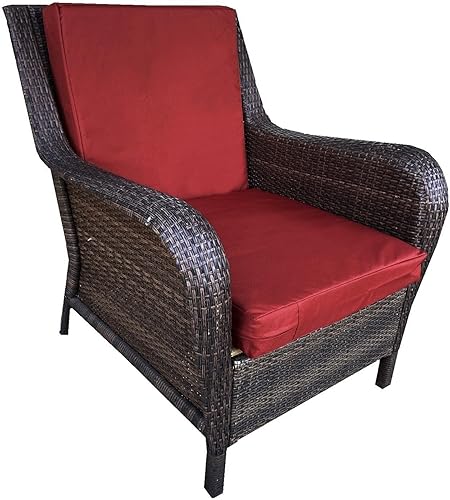 Miniatura 9 de Juego de 2 cojines de espuma viscoelástica para patio al aire libre (asiento y respaldo) con funda interna impermeable, tamaño 24 x 22 x 4 pulgadas,