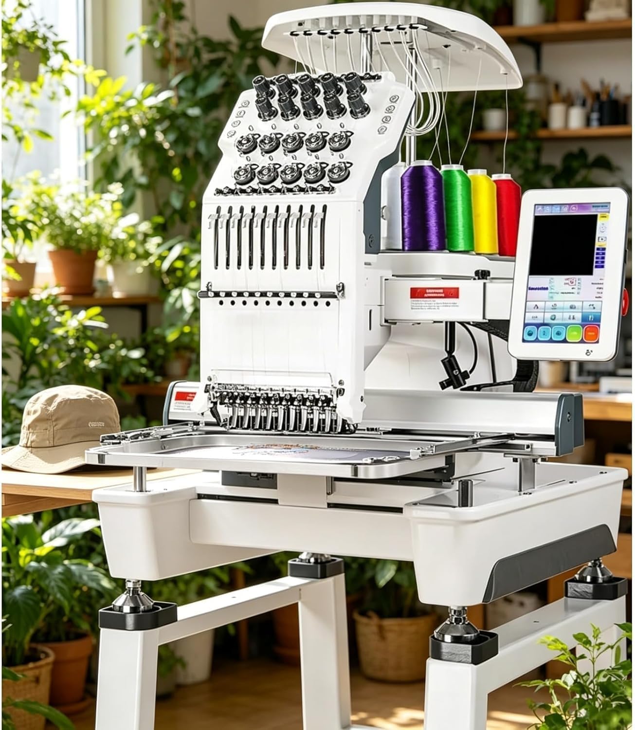 Small Batch Production Embroidery Machine Computerized Single Head Embroidery Equipment Consistent Stitching Suitable for Garment Hat and Custom Orders