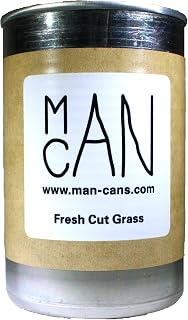 Fresh Cut Grass Scented Mancans Candle in 10 oz Soup Can, Soy Candle, Novelty and Gifts for Men, Green