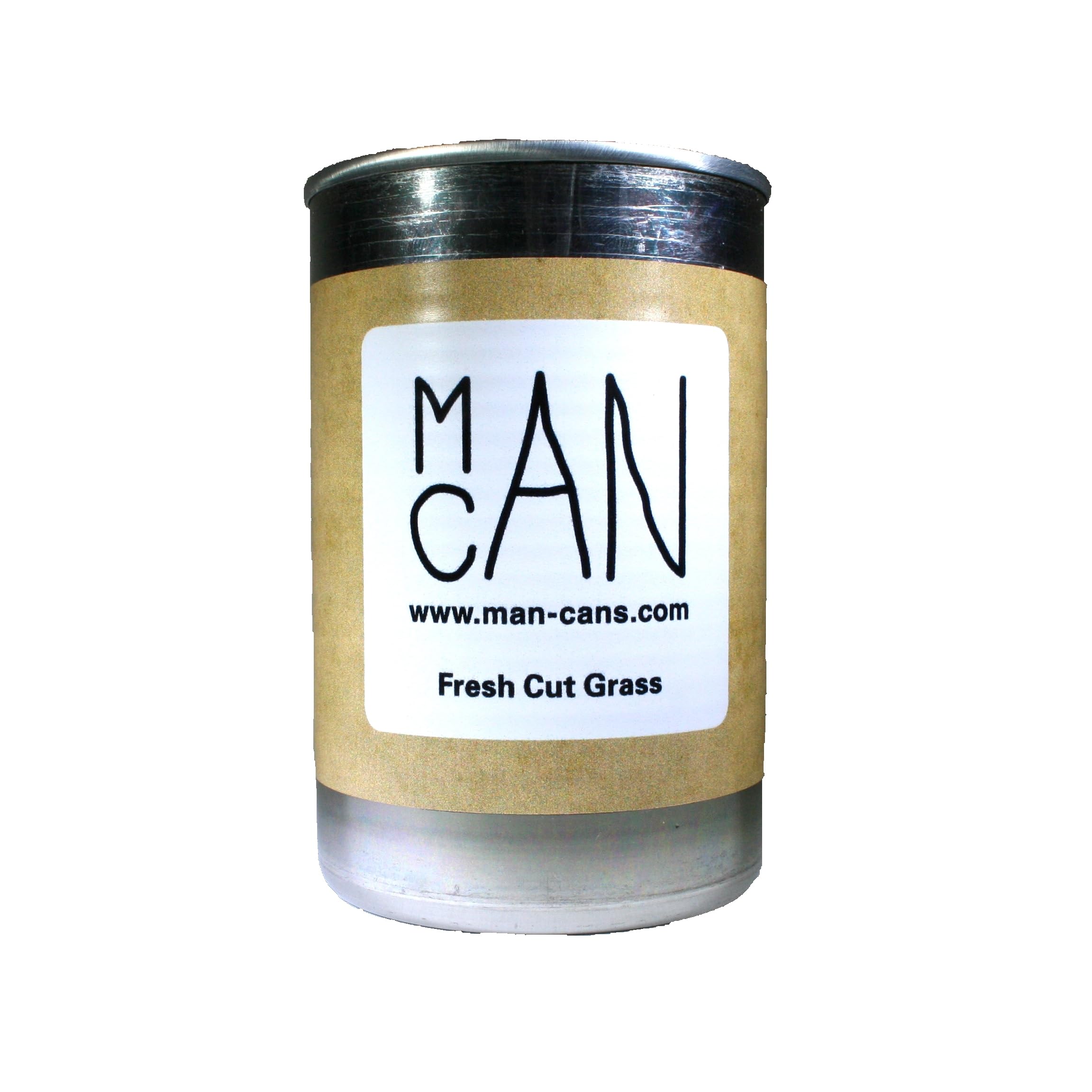 Fresh Cut Grass Scented Mancans Candle in 10 oz Soup Can, Soy Candle, Novelty and Gifts for Men, Green