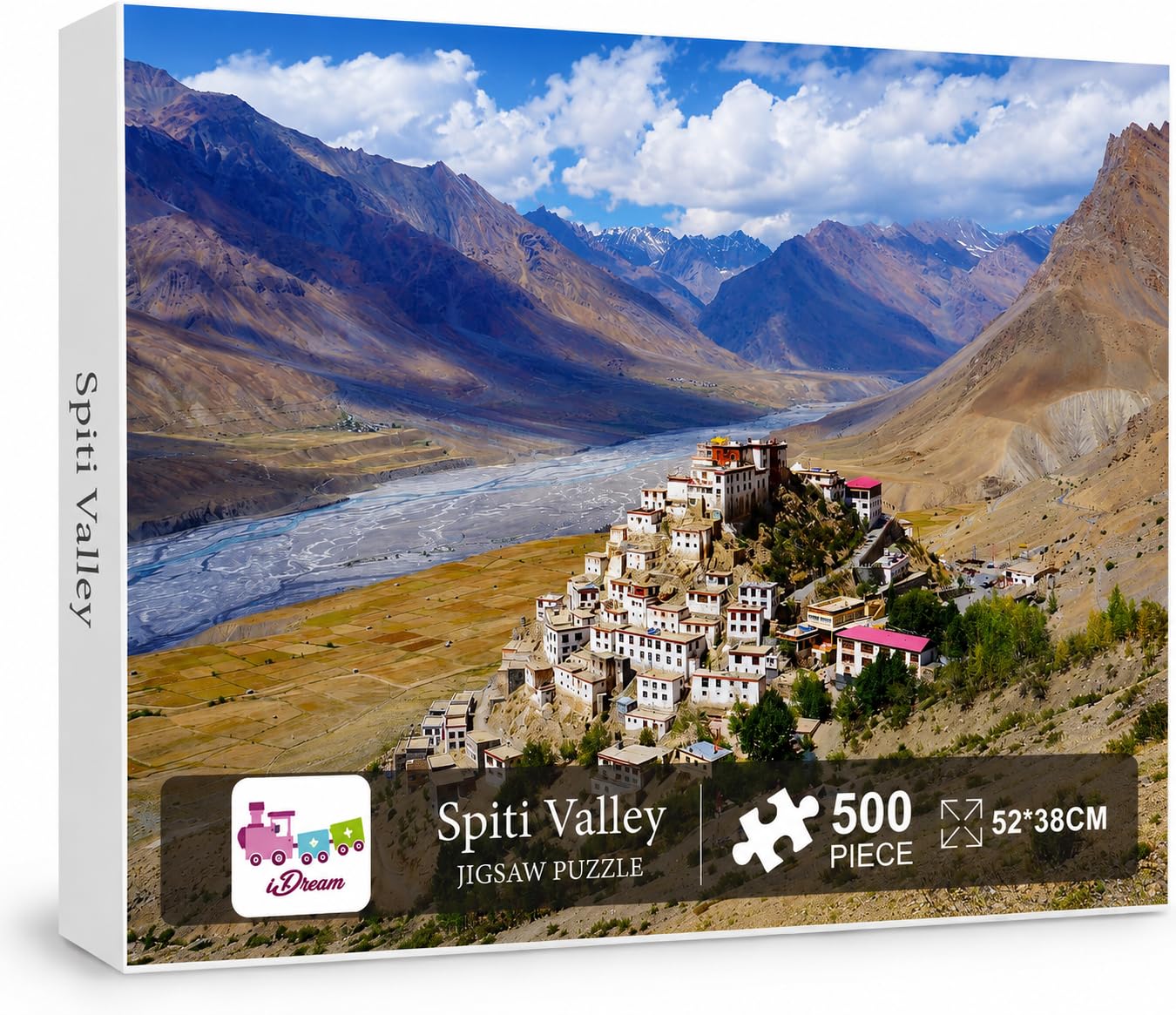iDream 500 Piece Jigsaw Puzzles - India Scenic Landscape & Landmark Series, Large 52x38cm, Durable Pieces, Ideal Gift, Home Decor, Challenging Activity for Adults & Teens (Spiti Valley)-image-4