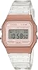 Casio F-91WS-7A3 Unisex Cheap Casio Digital Wristwatch, Rose Gold x Clear