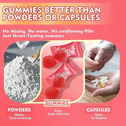 Miniatura 5 de Gomitas de pH para mujeres vaginales, probióticos de equilibrio femenino para un olor saludable, equilibrio de levadura y flora + vitamina C para