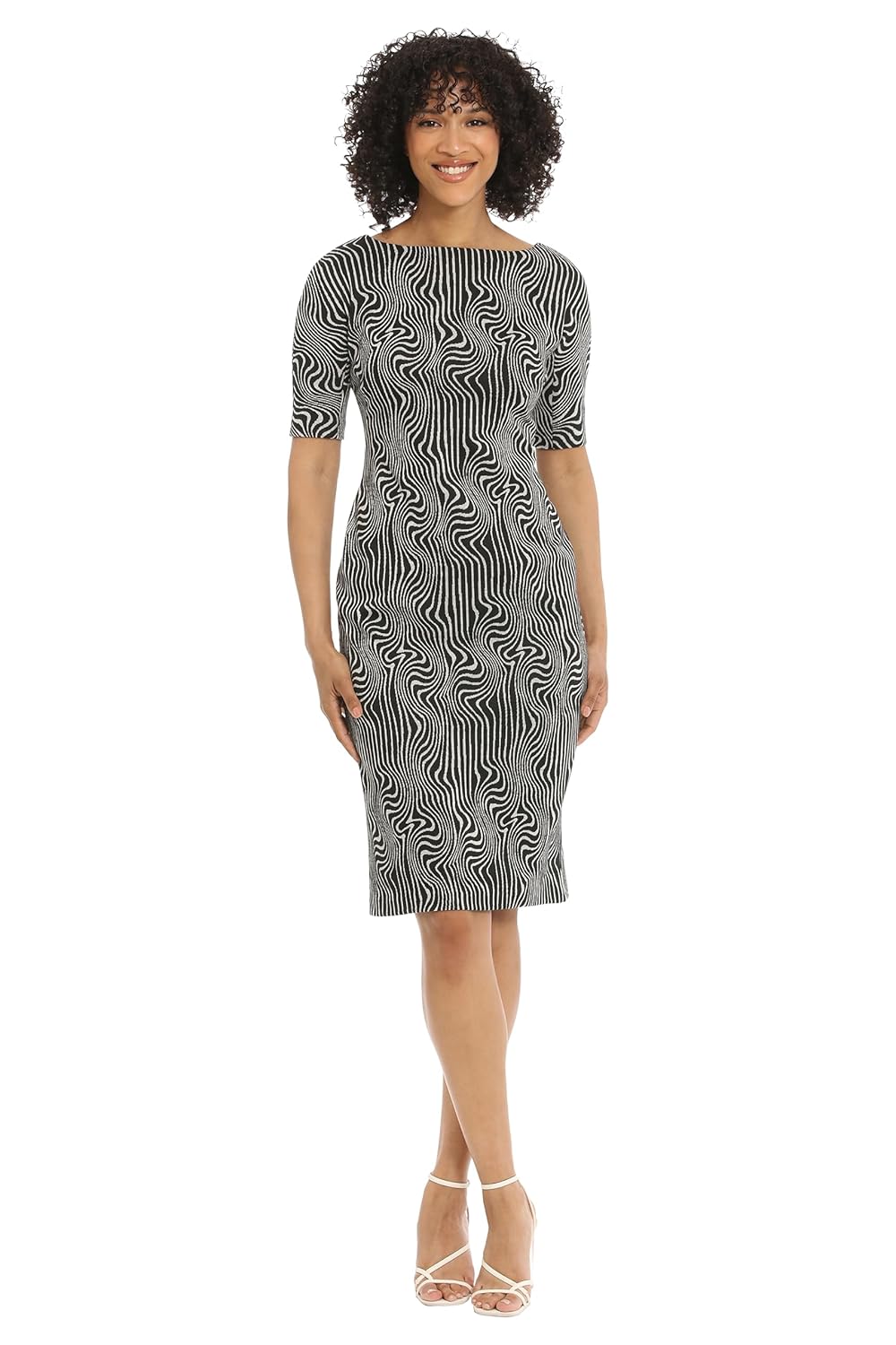 Maggy London Womens Sophisticated Arch Shoulder Sheath Career Workwear Office