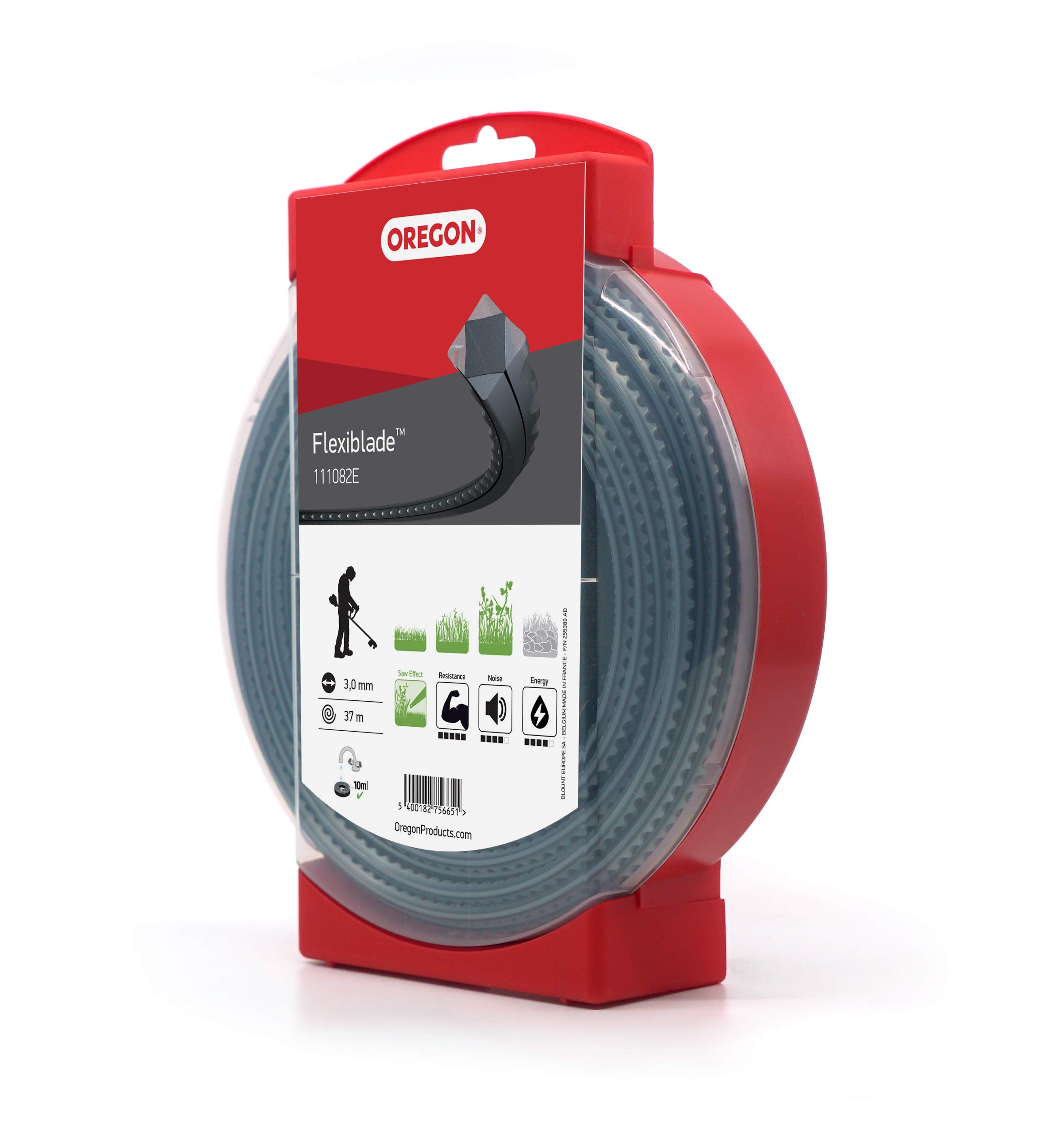 Oregon 111082E Filo Flessibile Seghettato Per Rovi E Sottobosco, Nero, 3 mm x 37 m Di Lunghezza