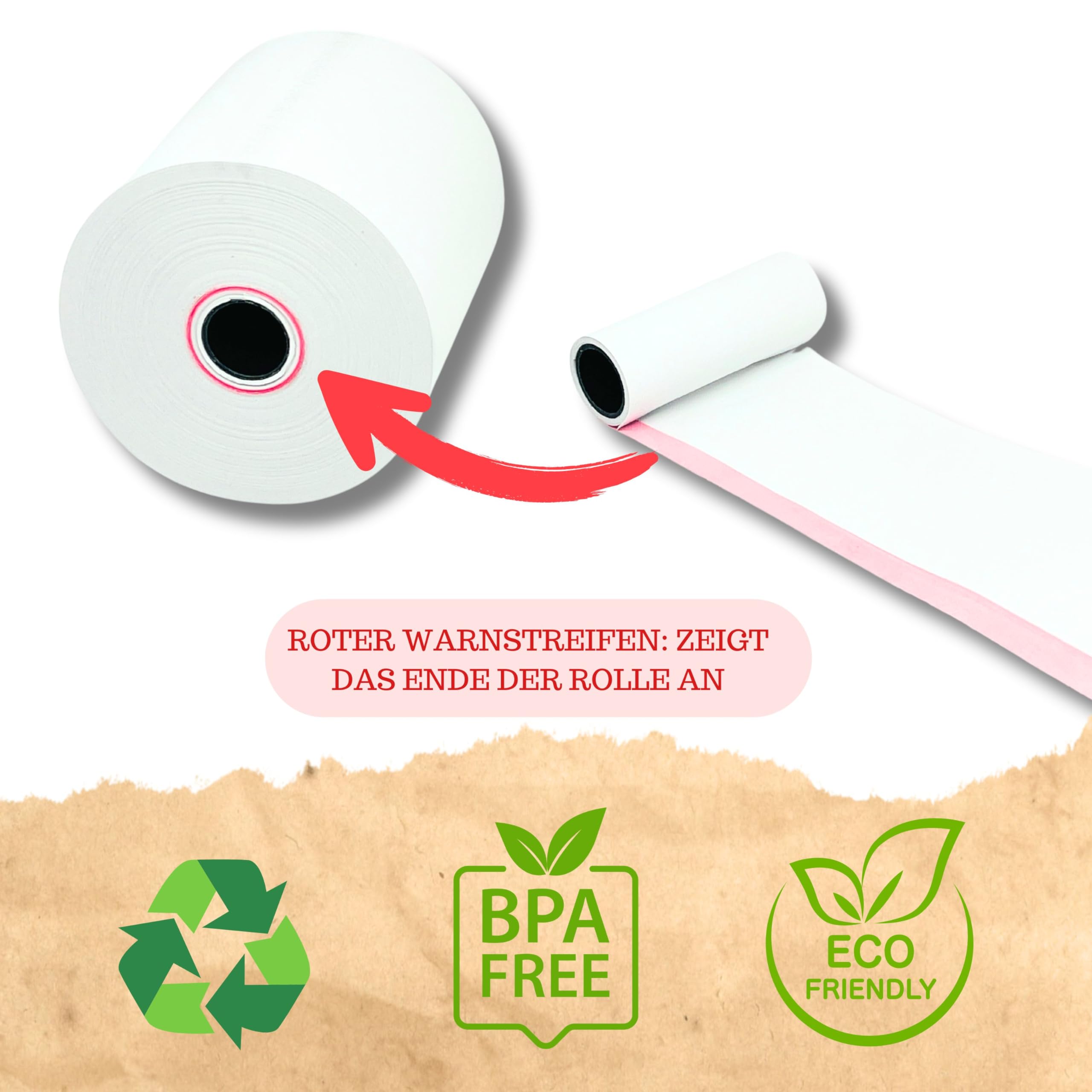 Double Dragon, 80 x 80 mm Premium Thermopapier Kassenrollen für EPOS-Drucker, POS-Terminal, Kassensystem [Packung mit 20]