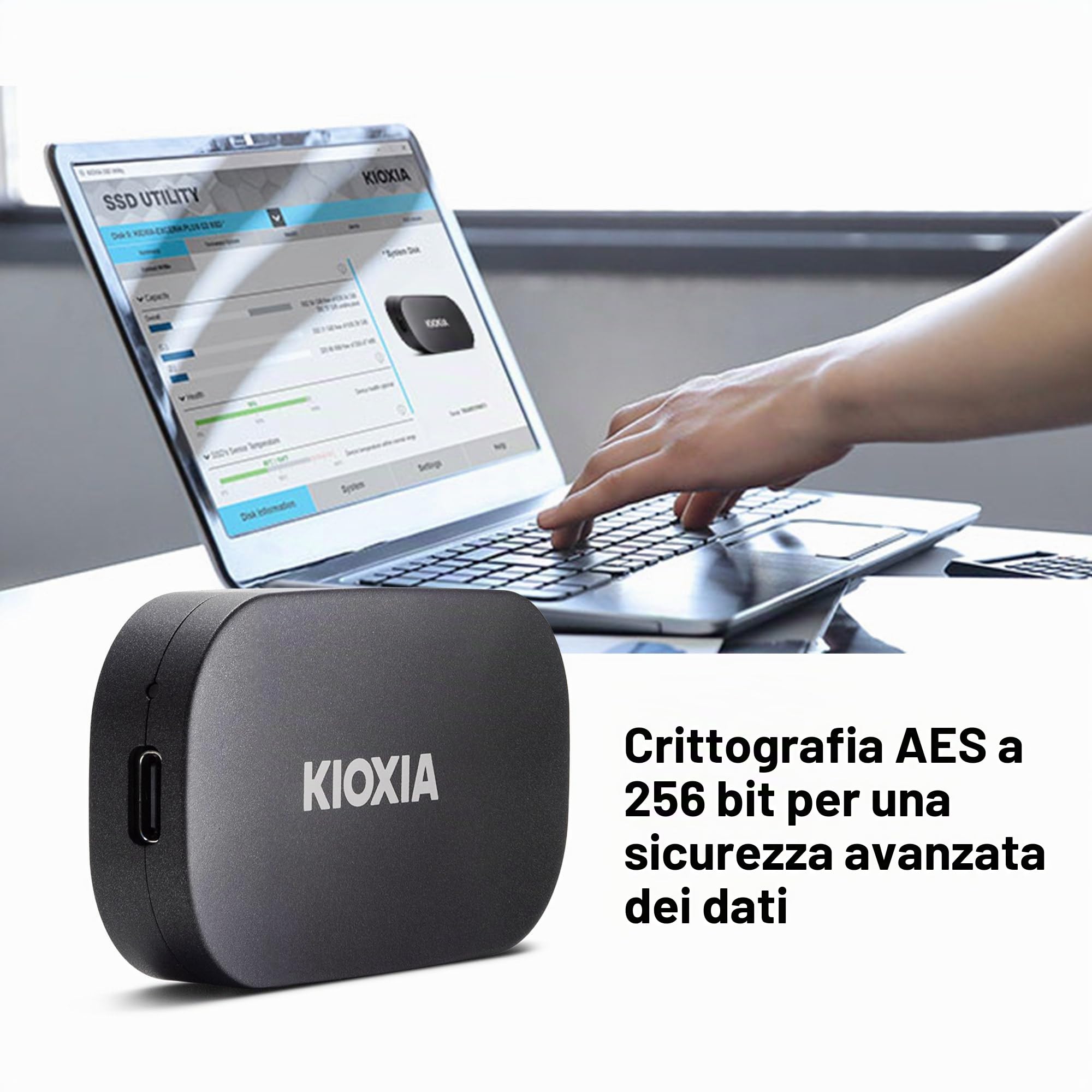 Kioxia Exceria Plus G2 - Ssd - Verschl?sselt - 1 Tb - Extern (tragbar)