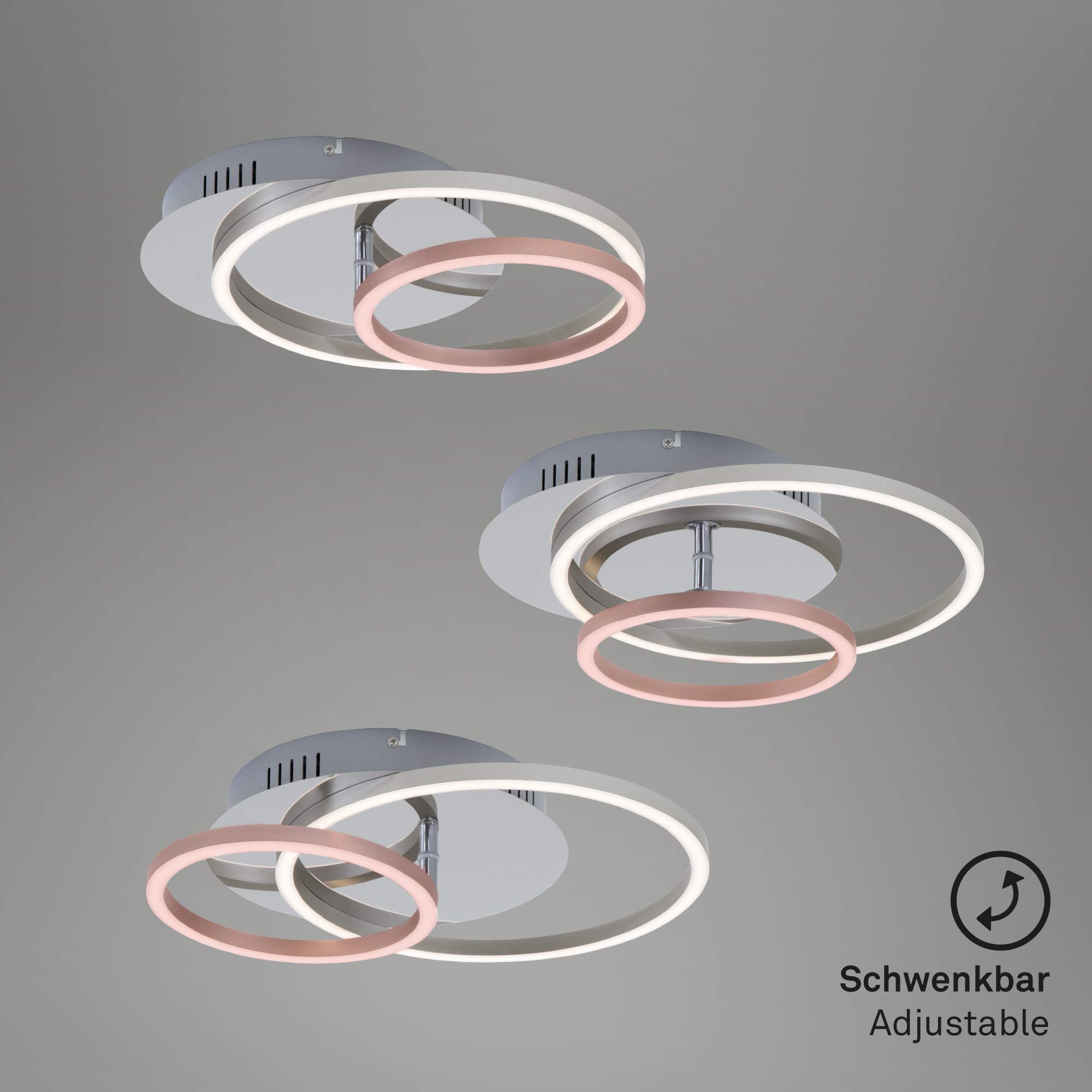Briloner Leuchten - LED plafondlamp, plafondlamp dimbaar, incl