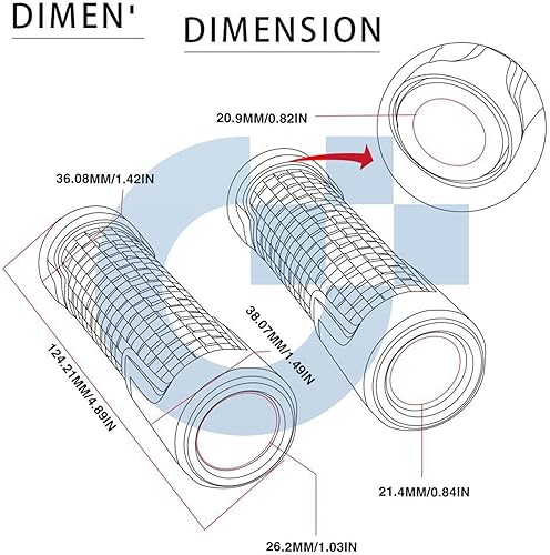 Miniatura 2 de Agarraderas de manillar de motocicleta de 78 pulgadas, 0.866 in, extremo para Yamaha XT660R XT660 XT 660 R 660R 2004-2017 2018 2019 2020, extremos