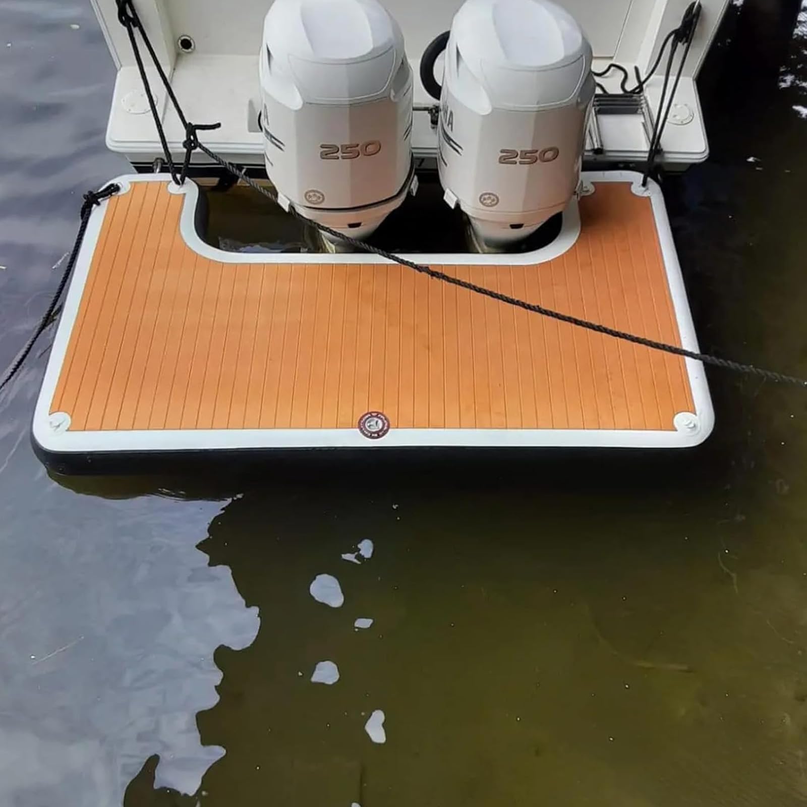 HPTHLY Muelle para Moto acuática Muelle Inflable Plataforma Flotante Muelle Plataforma de natación para Lagos Barco de PVC con tapete Antideslizante para Piscina Playa Océano,6.5ft/2m3.3ft/1m