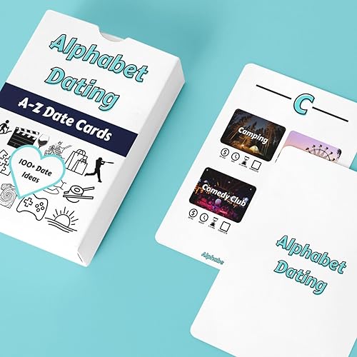 Miniatura 4 de Tarjetas de citas alfabéticas, Ideas únicas para una cita nocturna, Juegos para parejas para noches divertidas y románticas de citas, para parejas