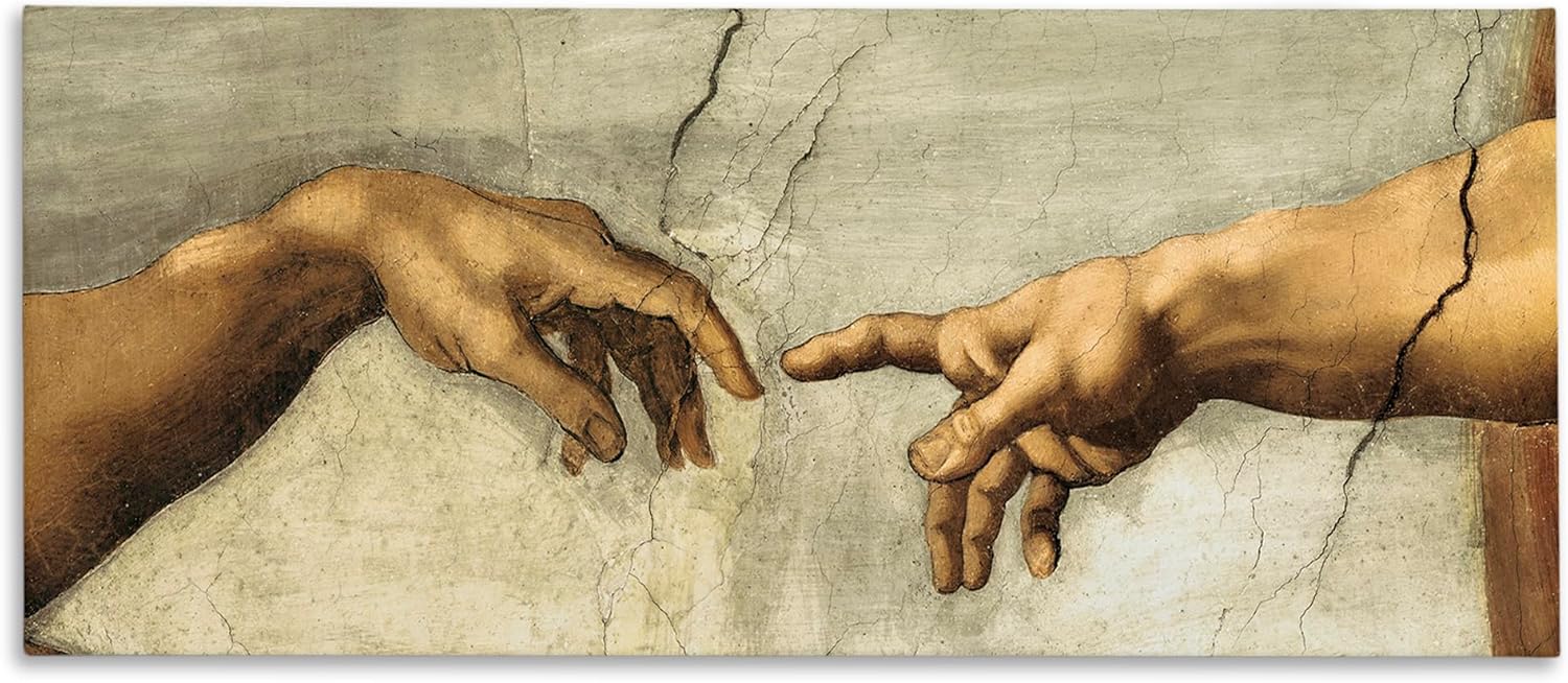 Stupell Industries Hands of The Creation Of Adam Religious Painting