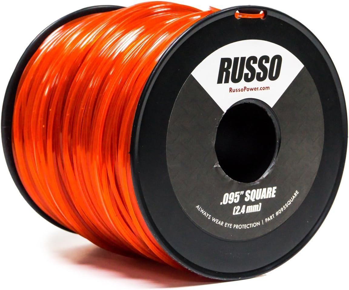 2PK 5lb .095 Square Red Commercial Trimmer Line Spool Roll Fits Echo Stihl