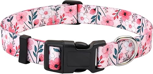 Miniatura 22 de Collar de perro para perros pequeños, collar suave y cómodo para mascotas para perros pequeños, medianos y grandes, patrón floral para perros macho